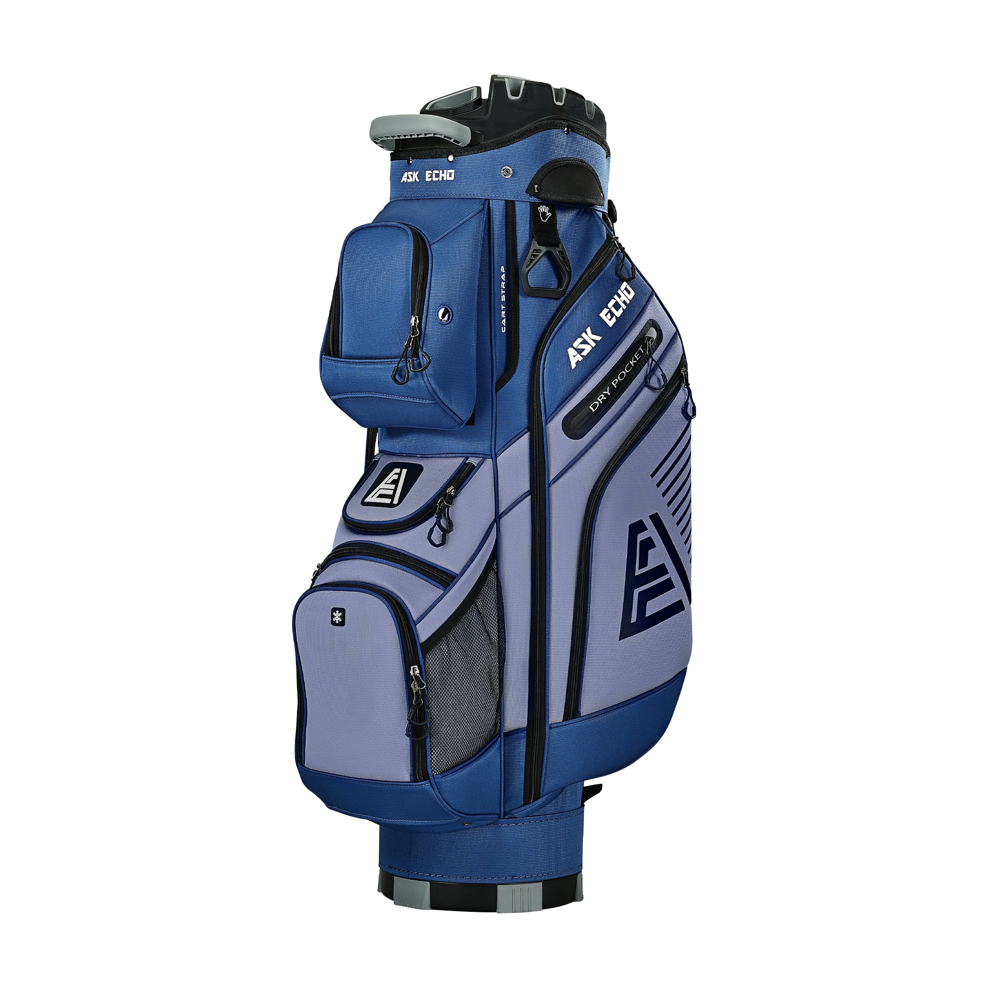 Ask Echo T-LOCK 3.0 14 Way Organizer Dividers Golf Quiet Cart Bag / NavyGrey