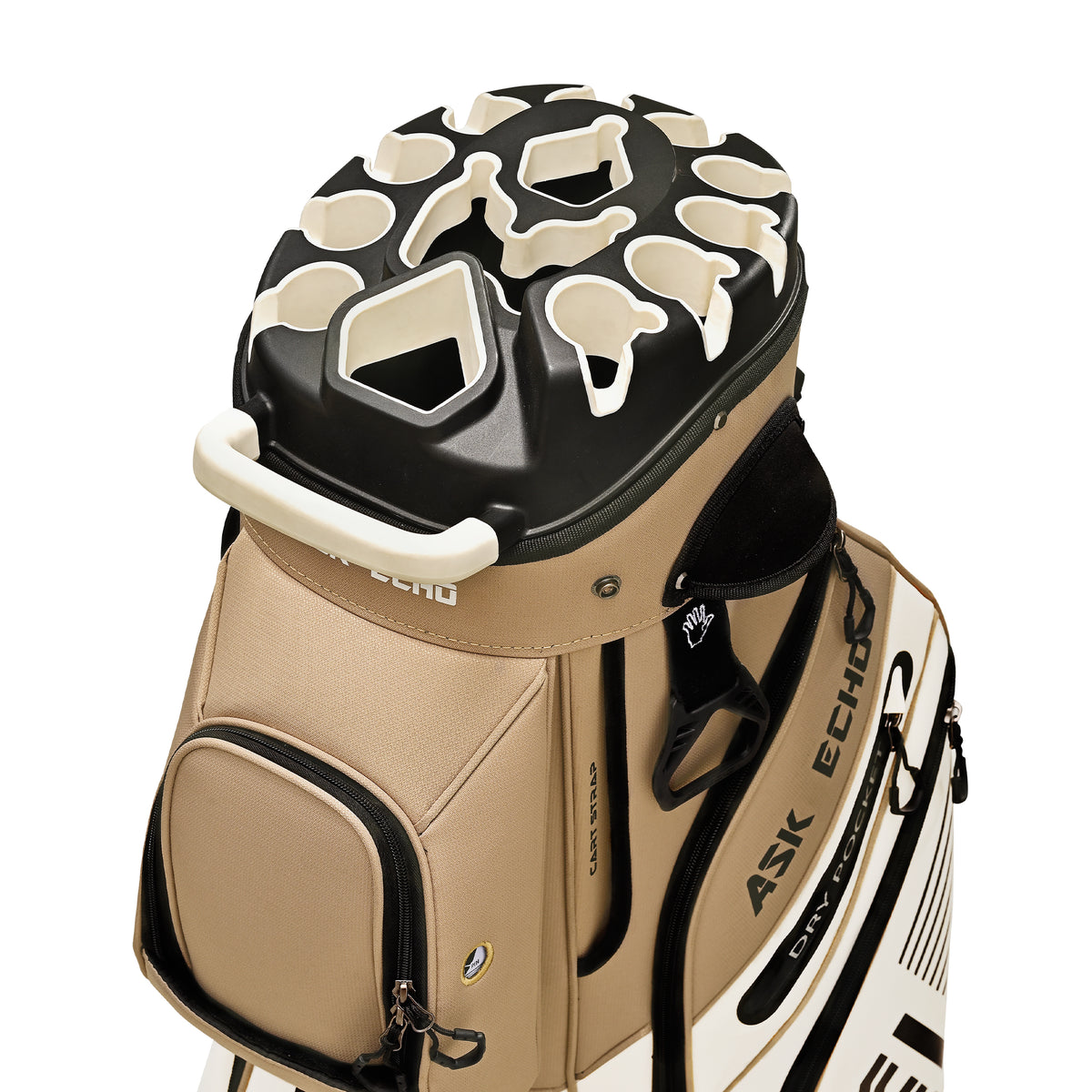 1Ask Echo T-LOCK 3.0 14 Way Organizer Dividers Golf Quiet Cart Bag / Toasted Almond1