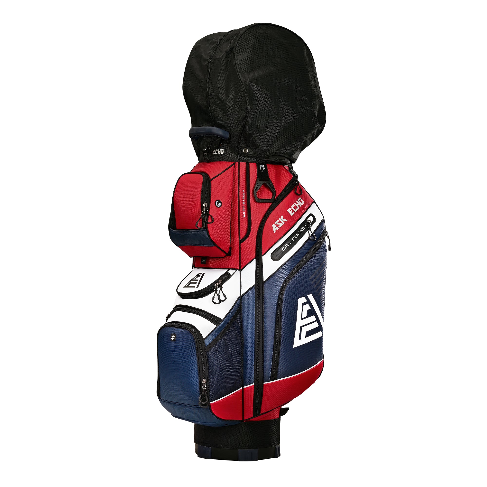 Ask Echo T-LOCK 2.0 14 Way Organizer Dividers Golf Soundless Cart Bag / Navy