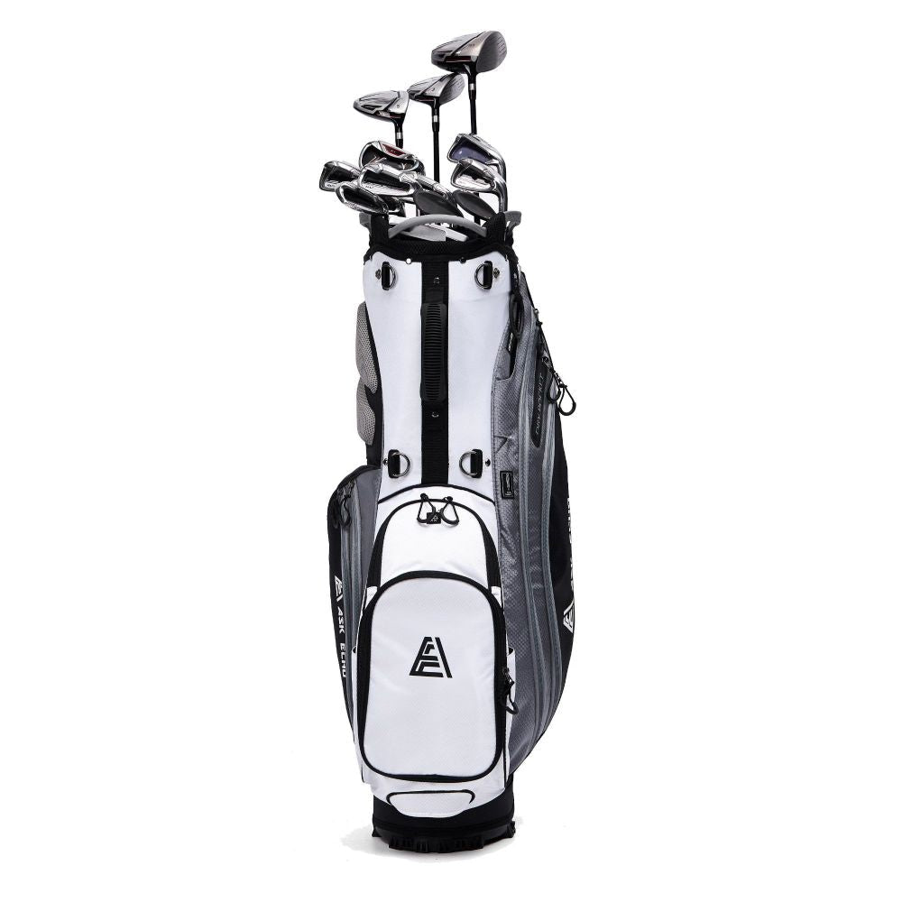 Ask Echo BLAZER 2.0 14 Way Full Length Dividers Golf Organizer Stand Bag / White