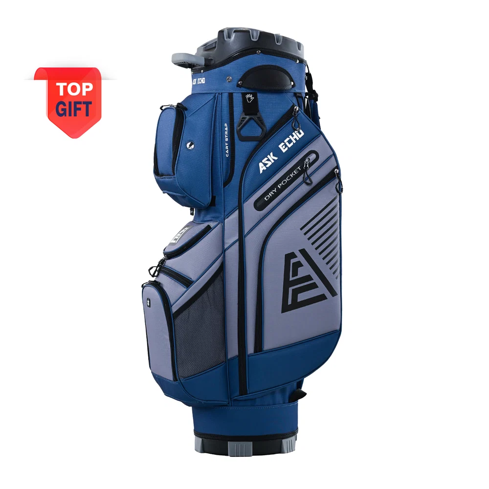 Ask Echo T-LOCK 3.0 14 Way Organizer Dividers Golf Quiet Cart Bag / NavyGrey
