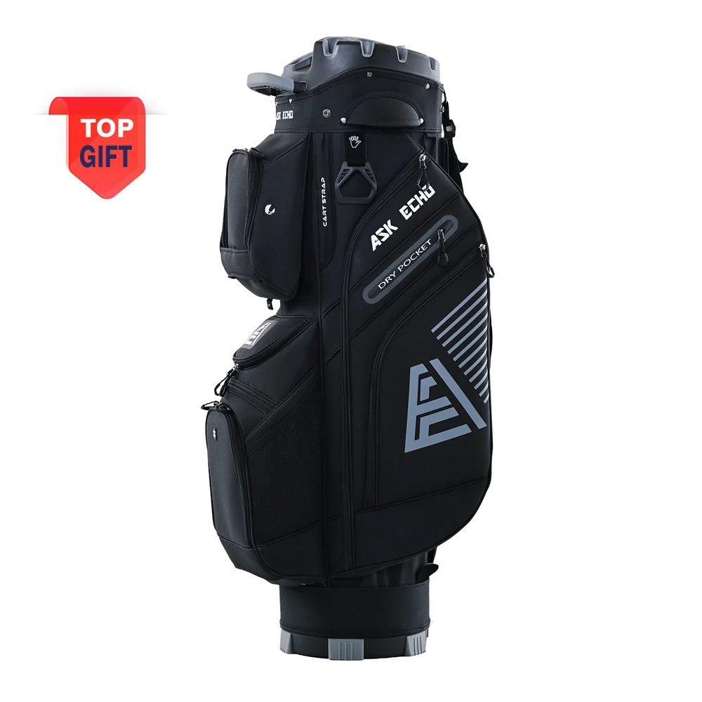 Ask Echo T-LOCK 3.0 14 Way Organizer Dividers Golf Quiet Cart Bag / Black