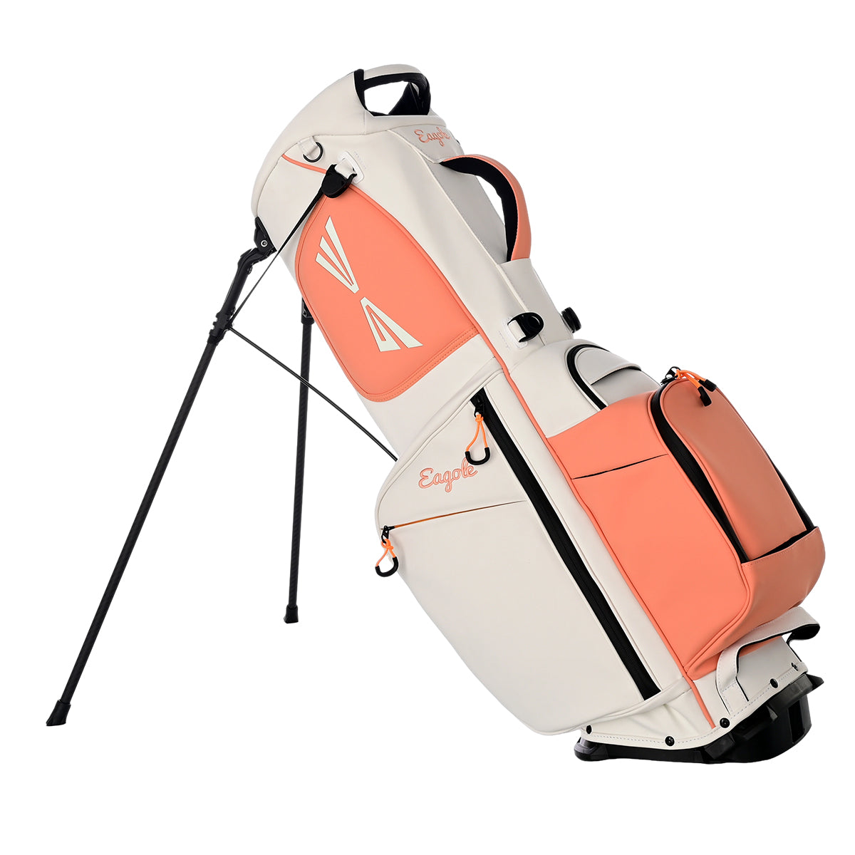 Ask Echo X Eagole 4 Grid High-Quality Golf LUX Leather Stand Bag / Argyle Pink