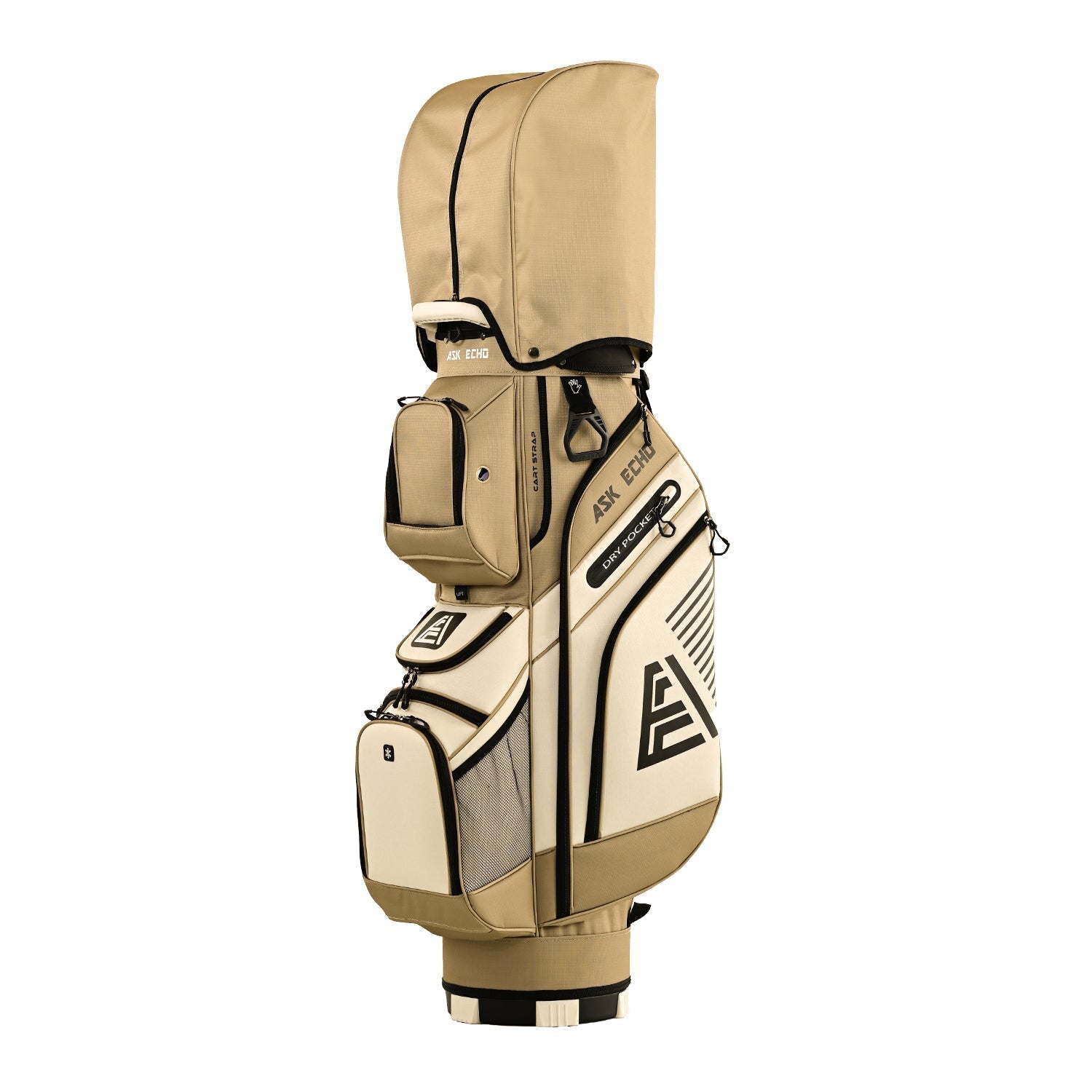 Ask Echo T-LOCK 3.0 14 Way Organizer Dividers Golf Quiet Cart Bag / Toasted Almond