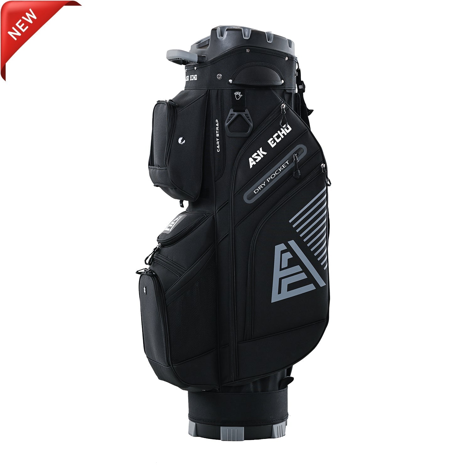Ask Echo 2024 T-LOCK 14 Way Organizer Dividers Golf Quiet Cart Bag / Black