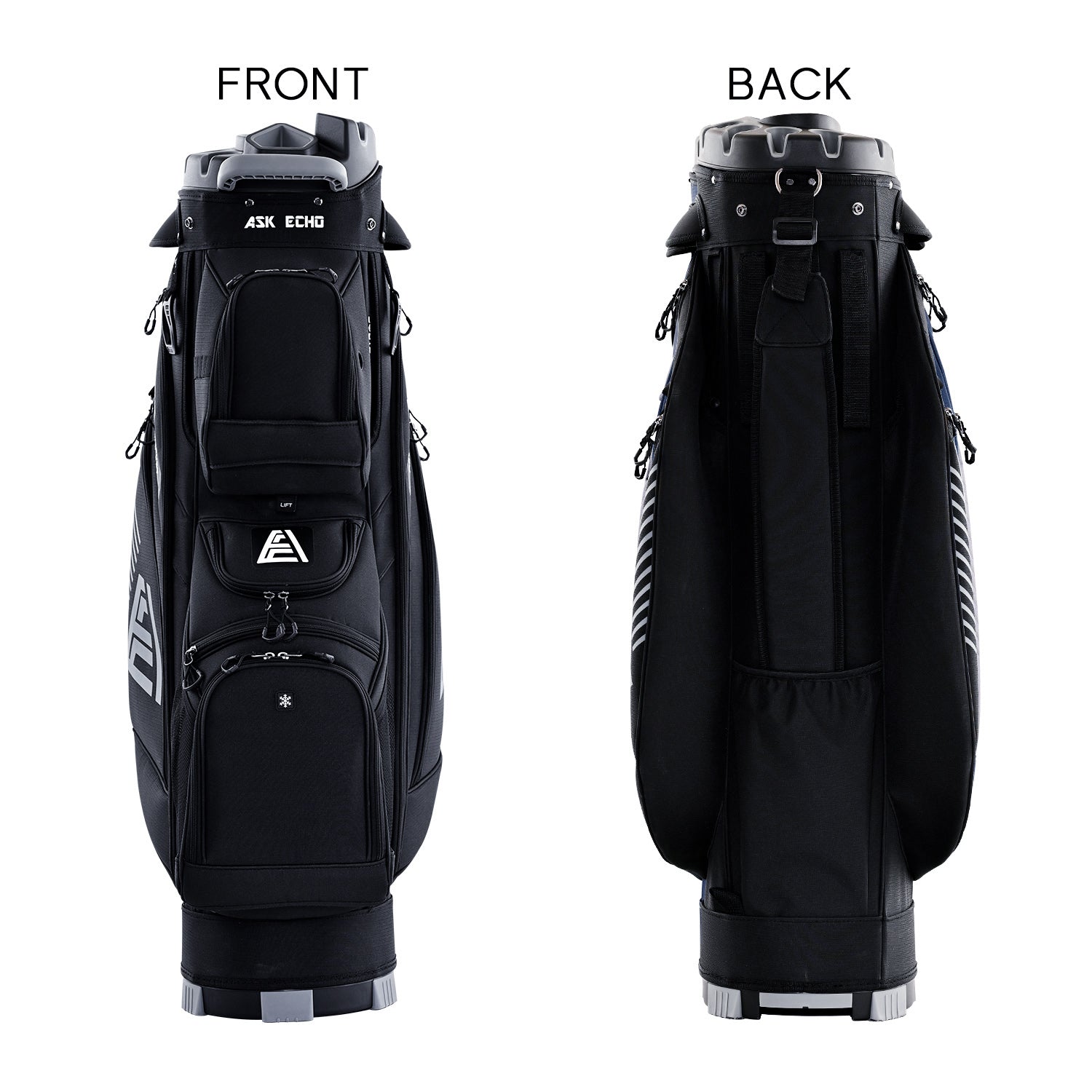 2Ask Echo T-LOCK 3.0 14 Way Organizer Dividers Golf Quiet Cart Bag / Black2