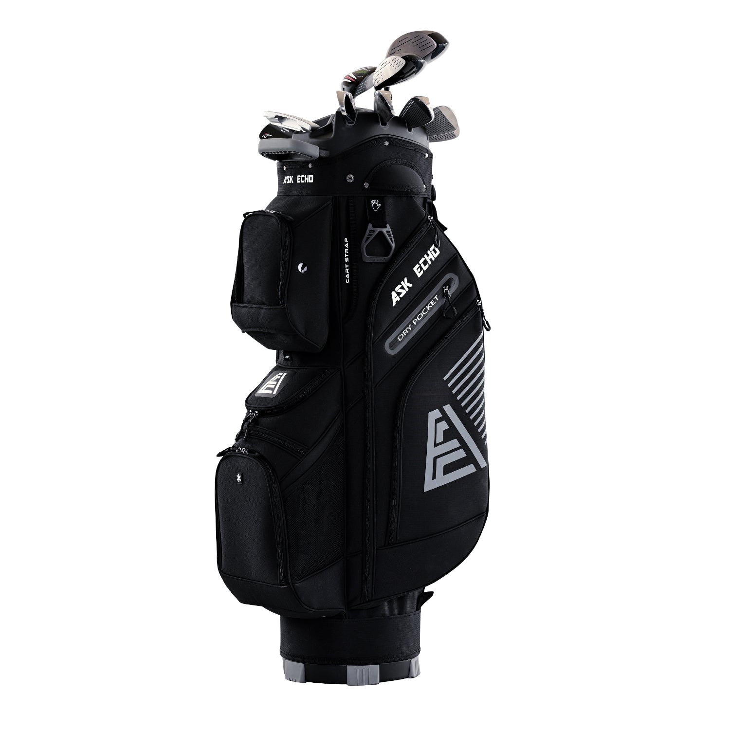 Ask Echo T-LOCK 3.0 14 Way Organizer Dividers Golf Quiet Cart Bag / Black