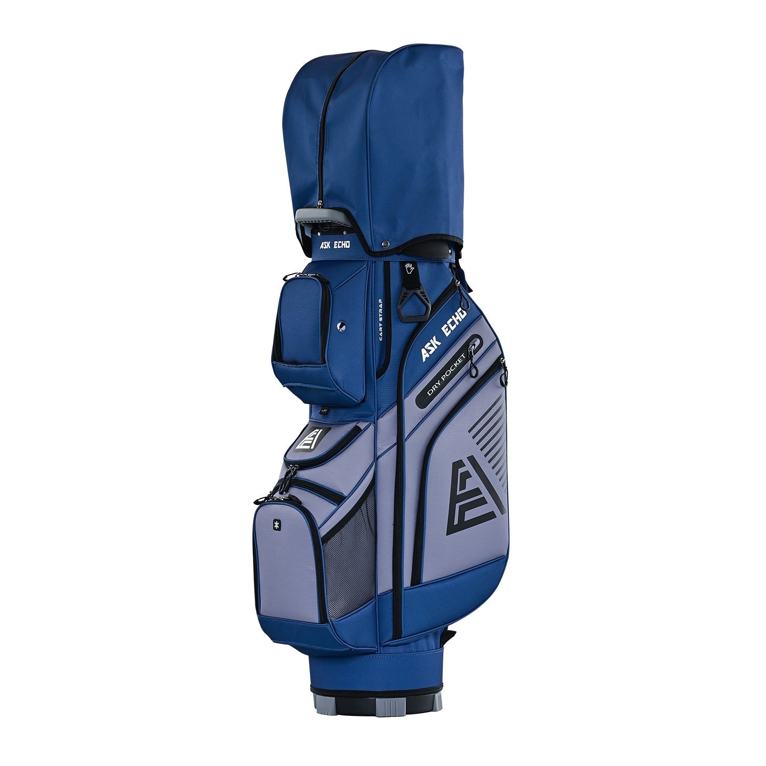 Ask Echo T-LOCK 3.0 14 Way Organizer Dividers Golf Quiet Cart Bag / NavyGrey