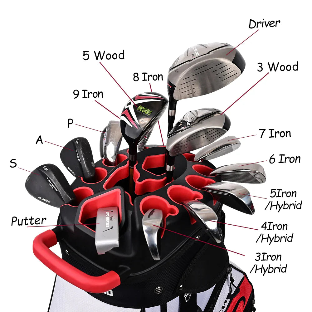 1Ask Echo T-LOCK 2.0 14 Way Organizer Dividers Golf Soundless Cart Bag / White1