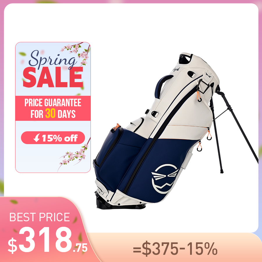 Ask Echo X Eagole 4 Grid High-Quality Golf LUX Leather Stand Bag / Sap