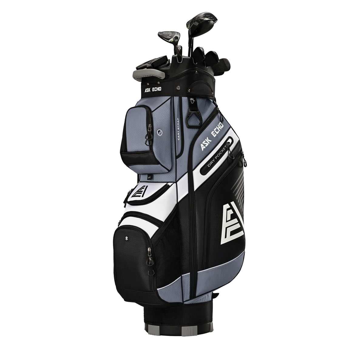 2Ask Echo T-LOCK 2.0 14 Way Organizer Dividers Golf Soundless Cart Bag / Grey2