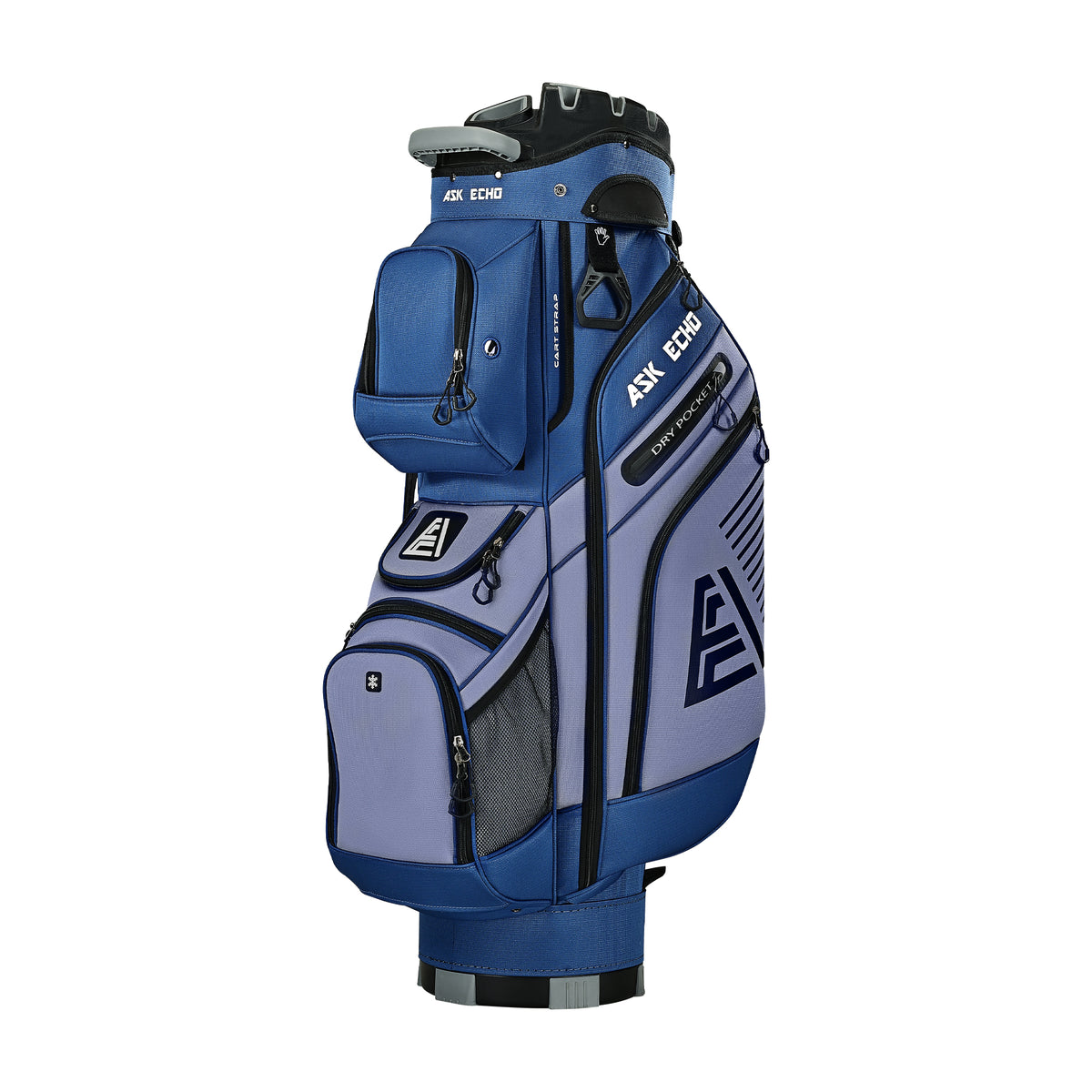 2Ask Echo  T-LOCK 3.0 14 Way Organizer Dividers Golf Quiet Cart Bag / NavyGrey2