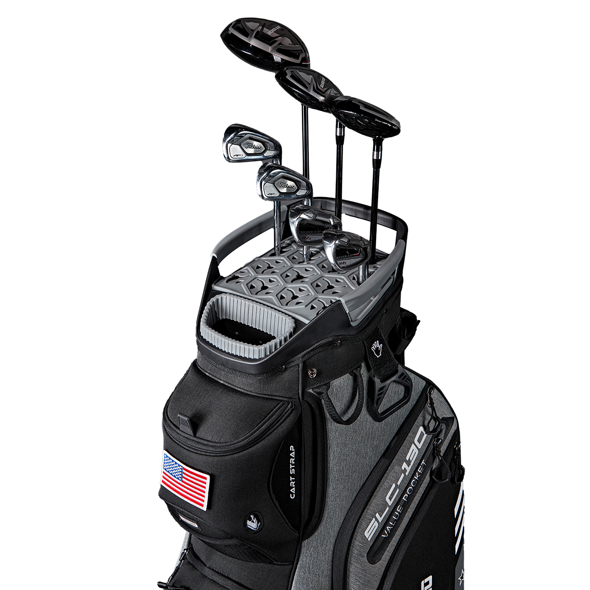 Ask Echo 2024 SLC-130 15 Way Full Length Dividers Golf Quiet Cart Bag/Black