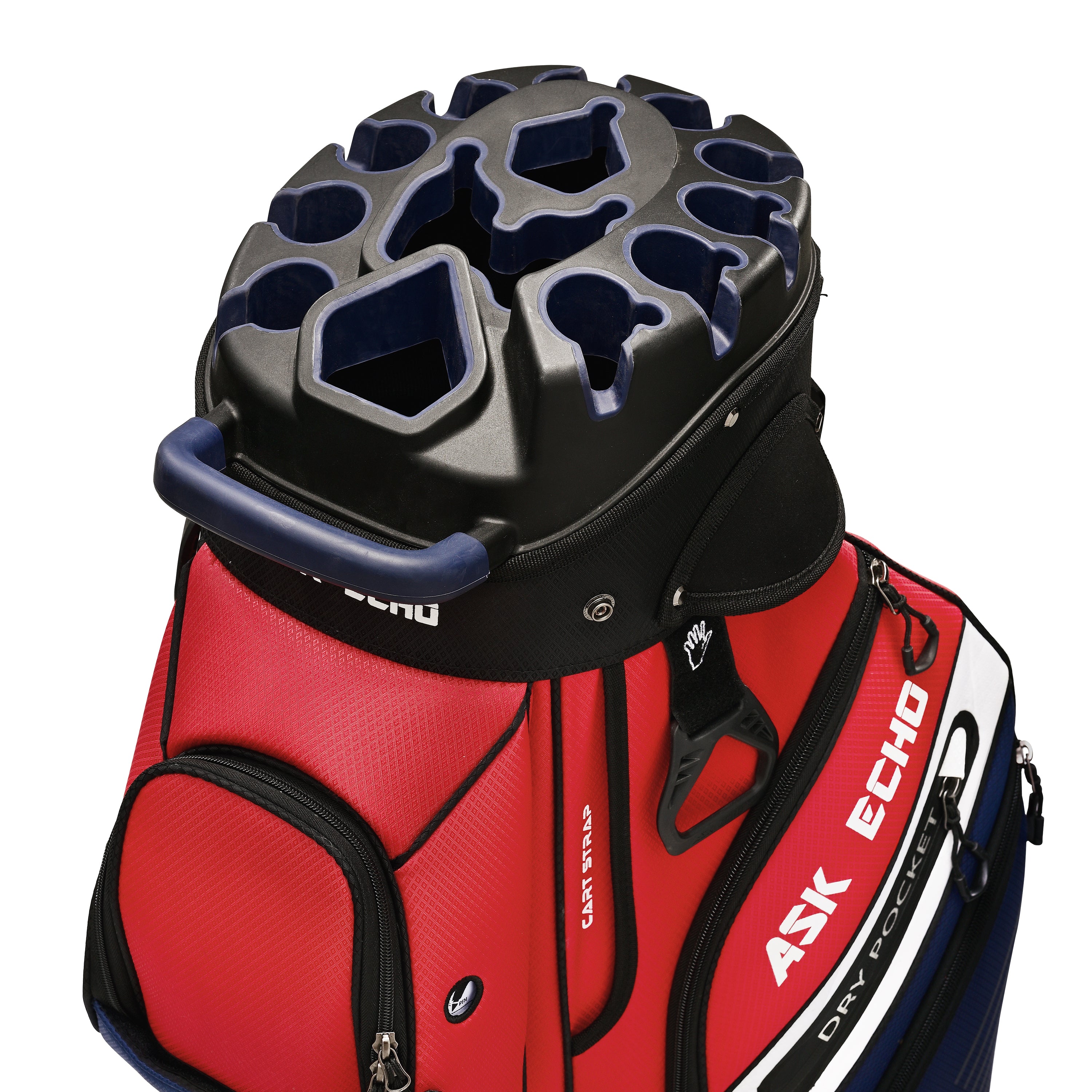 Ask Echo T-LOCK 2.0 14 Way Organizer Dividers Golf Soundless Cart Bag / Navy