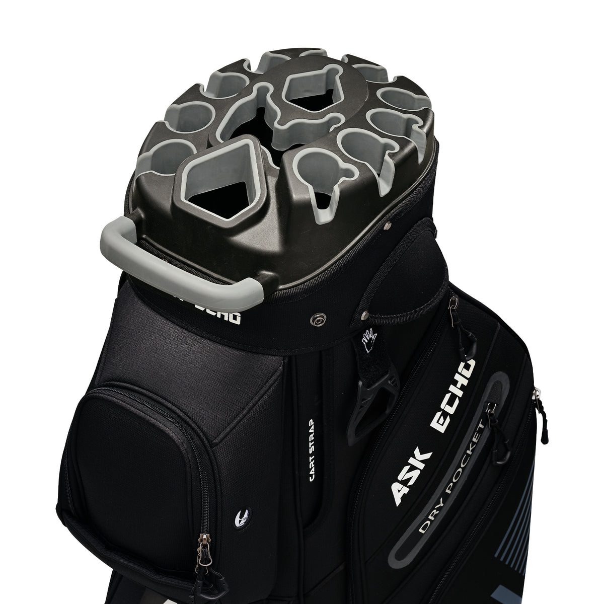 1Ask Echo  T-LOCK 3.0 14 Way Organizer Dividers Golf Quiet Cart Bag / Black1