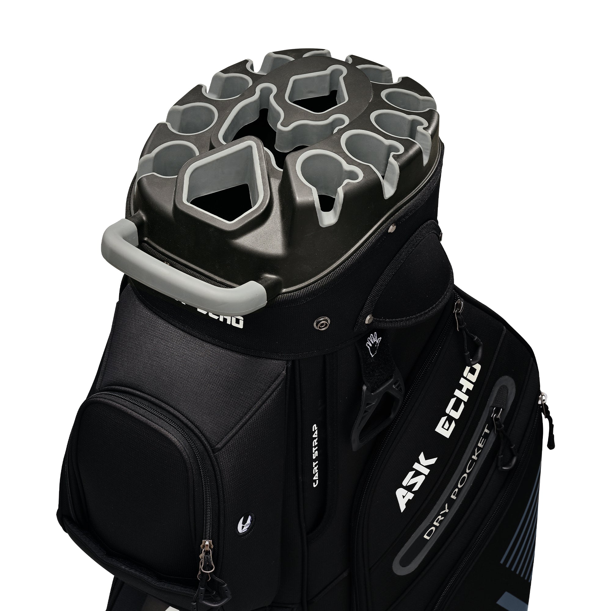 Ask Echo T-LOCK 3.0 14 Way Organizer Dividers Golf Quiet Cart Bag / Black