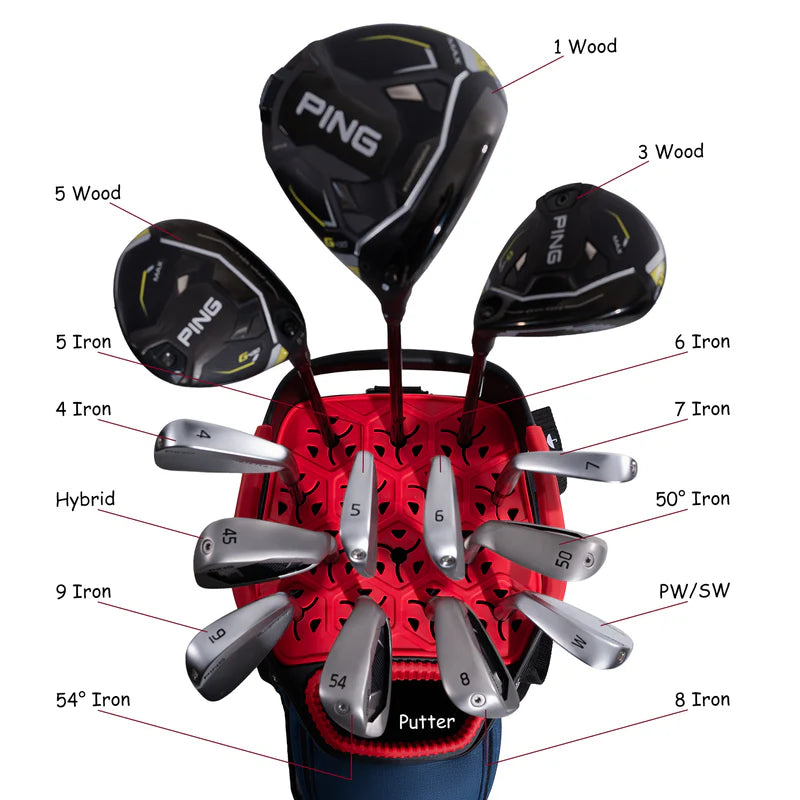 Ask Echo 2024 SLC-130 15 Way Full Length Dividers Golf Quiet Cart Bag/Navy