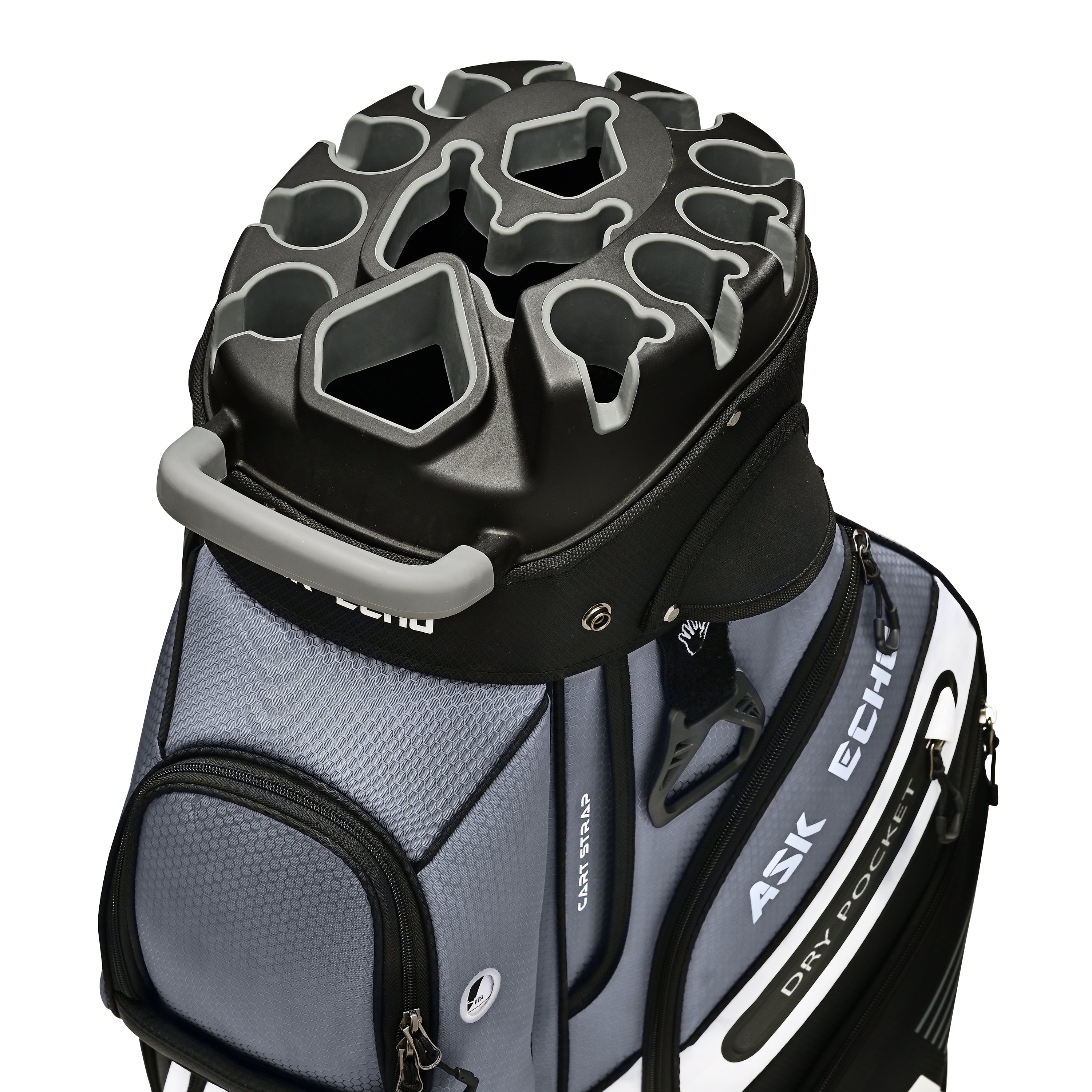 Ask Echo T-LOCK 2.0 14 Way Organizer Dividers Golf Soundless Cart Bag / Grey