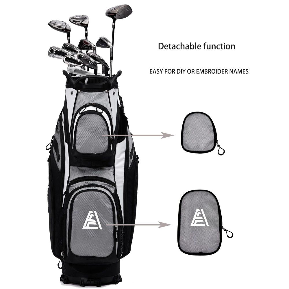 Ask Echo WINNER 2.0 15 Way Full Length Dividers Golf Organizer Cart Bag / Black