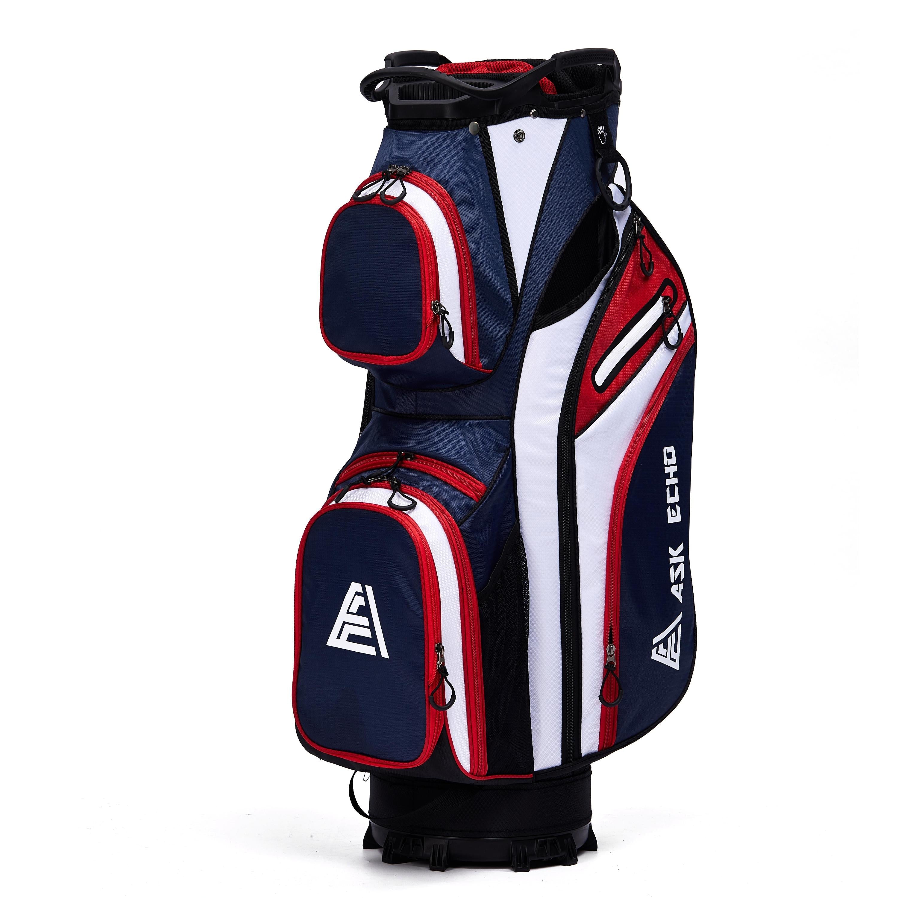 Ask Echo WINNER 2.0 15 Way Full Length Dividers Golf Organizer Cart Bag / Navy