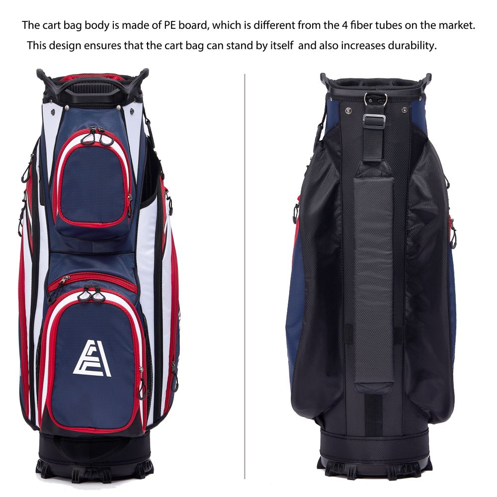 Ask Echo WINNER 2.0 15 Way Full Length Dividers Golf Organizer Cart Bag / Navy