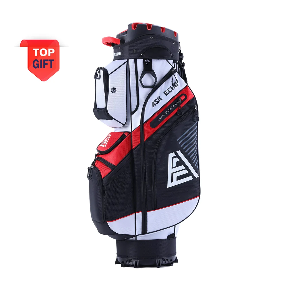 Ask Echo T-LOCK 2.0 14 Way Organizer Dividers Golf Soundless Cart Bag / White