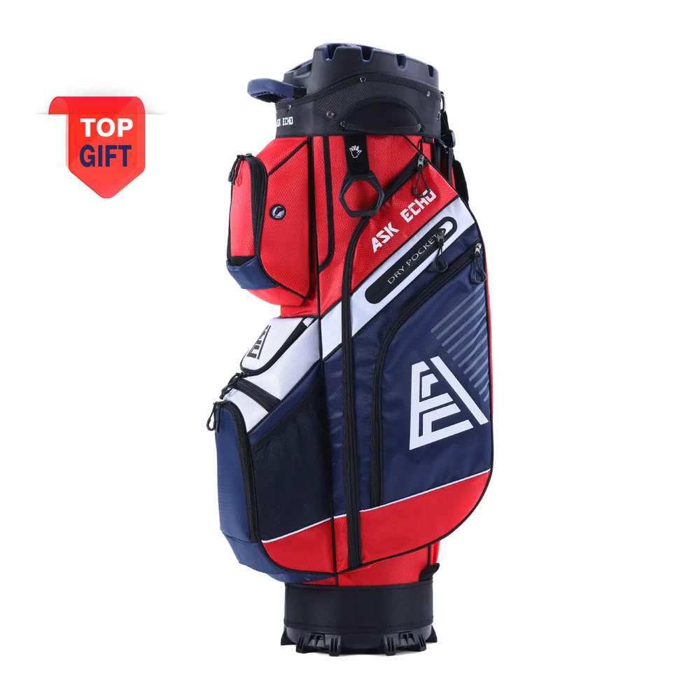 Ask Echo T-LOCK 2.0 14 Way Organizer Dividers Golf Soundless Cart Bag / Navy