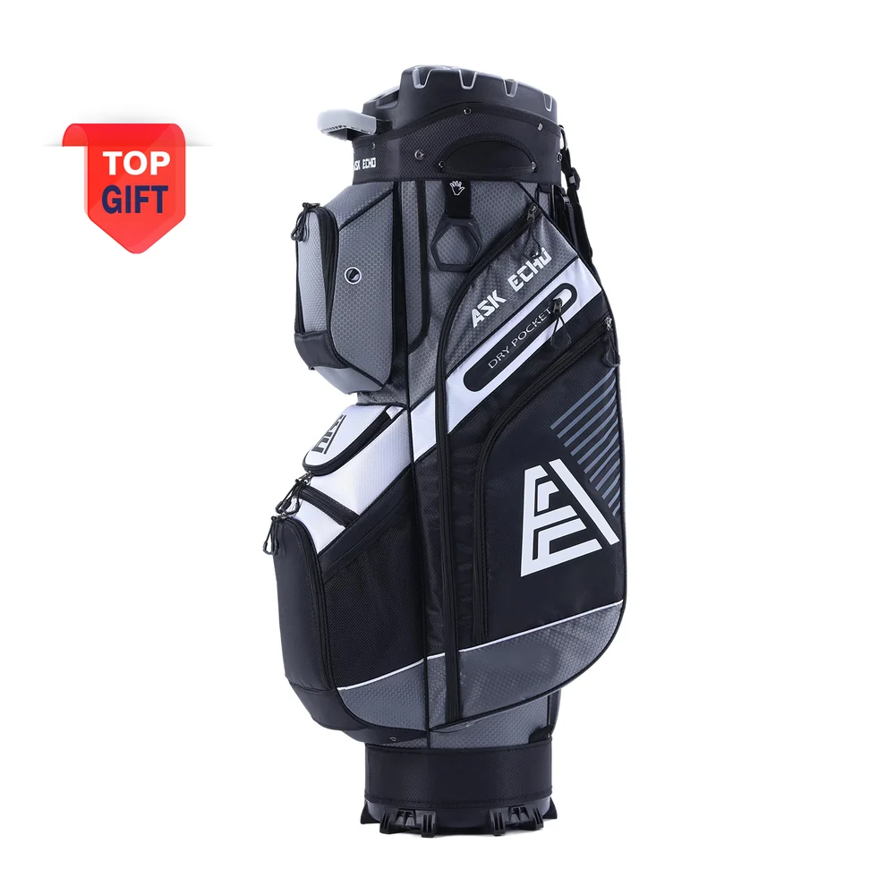 Ask Echo T-LOCK 2.0 14 Way Organizer Dividers Golf Soundless Cart Bag / Grey