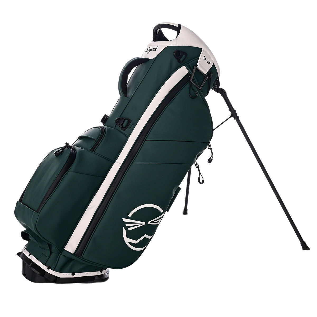 Ask Echo X Eagole 4 Grid High-Quality Golf LUX Leather Stand Bag / Columbia Green