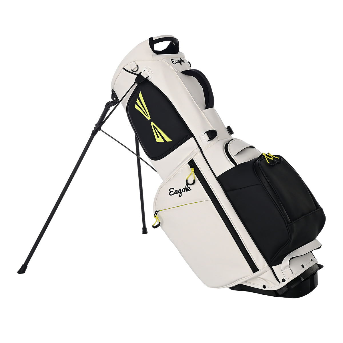 Ask Echo X Eagole 4 Grid High-Quality Golf LUX Leather Stand Bag / Piano White