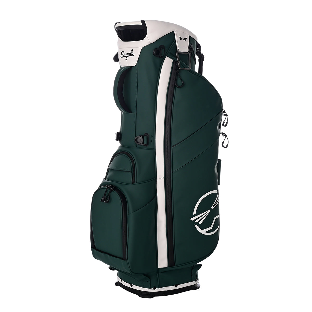 Ask Echo X Eagole 4 Grid High-Quality Golf LUX Leather Stand Bag / Columbia Green