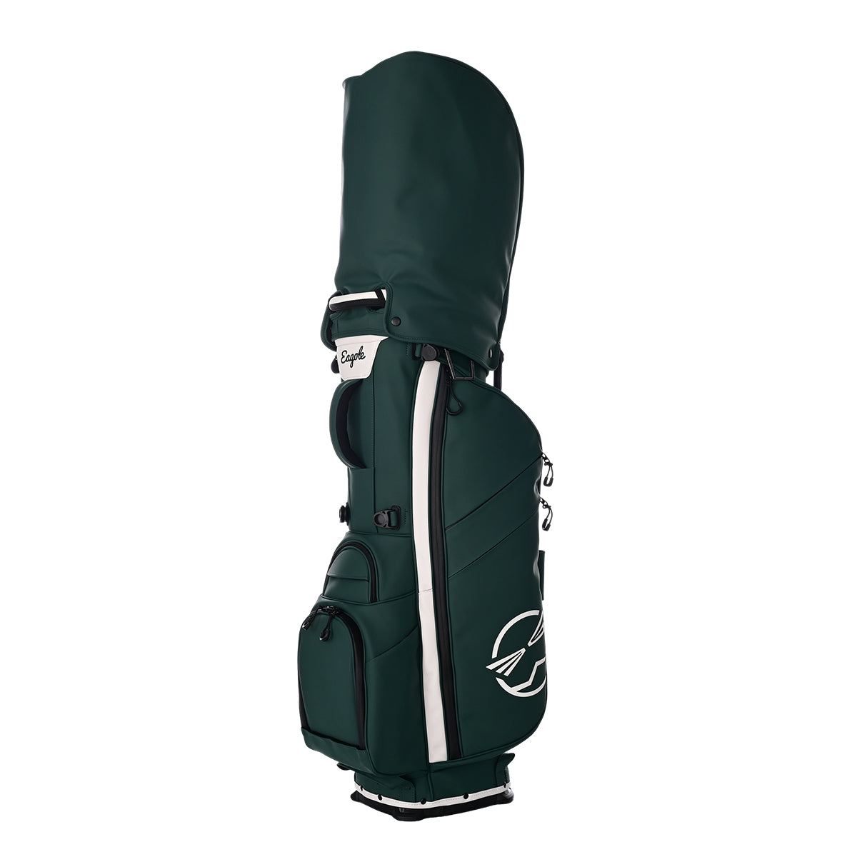 Ask Echo X Eagole 4 Grid High-Quality Golf LUX Leather Stand Bag / Columbia Green