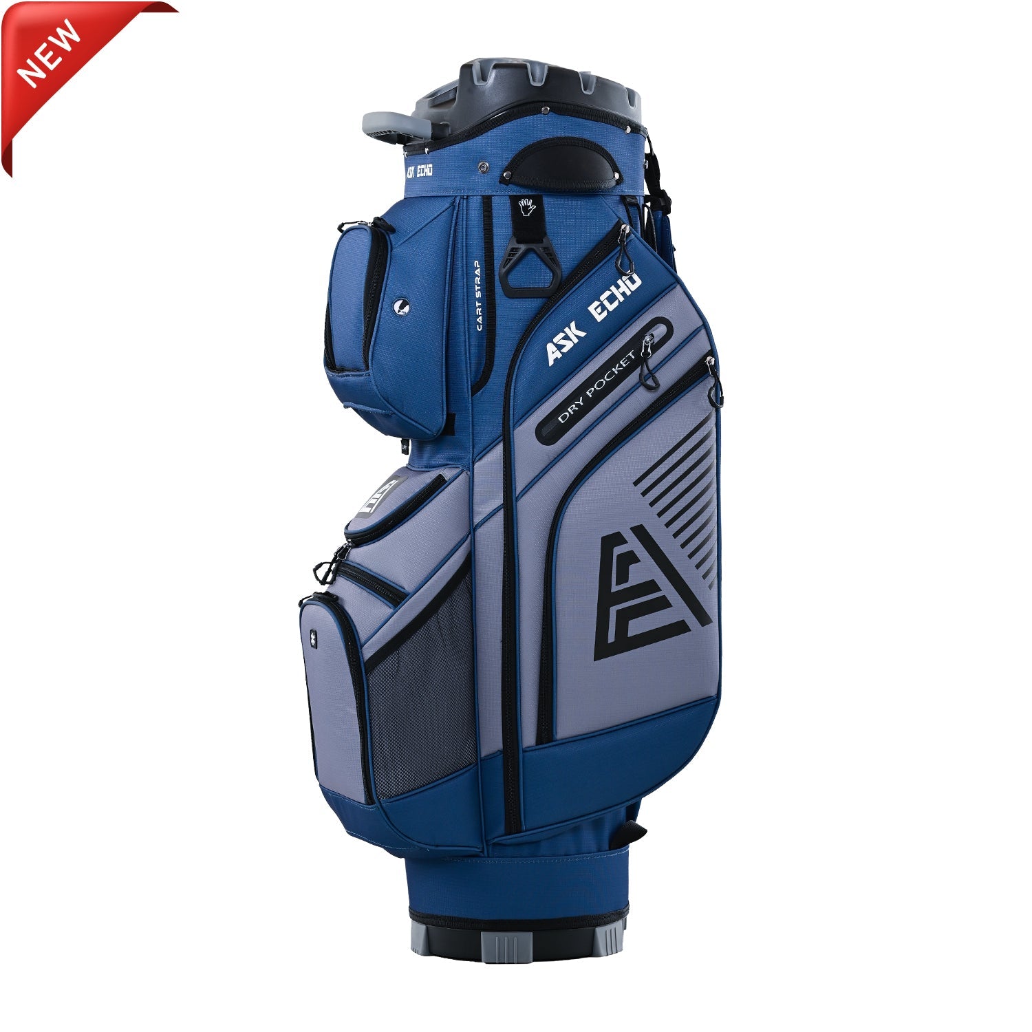 Ask Echo 2024 T-LOCK 14 Way Organizer Dividers Golf Quiet Cart Bag / NavyGrey