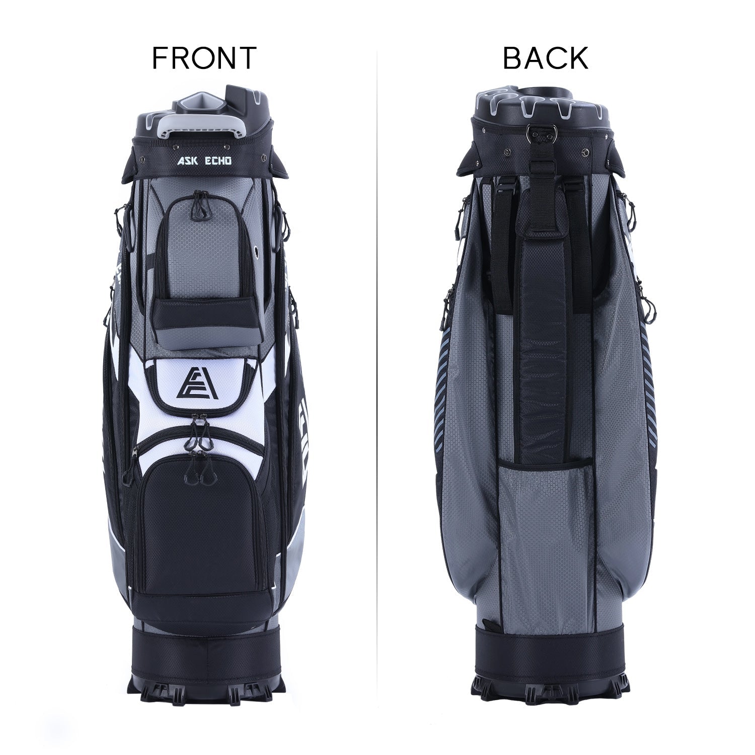2Ask Echo T-LOCK 2.0 14 Way Organizer Dividers Golf Soundless Cart Bag / Grey2