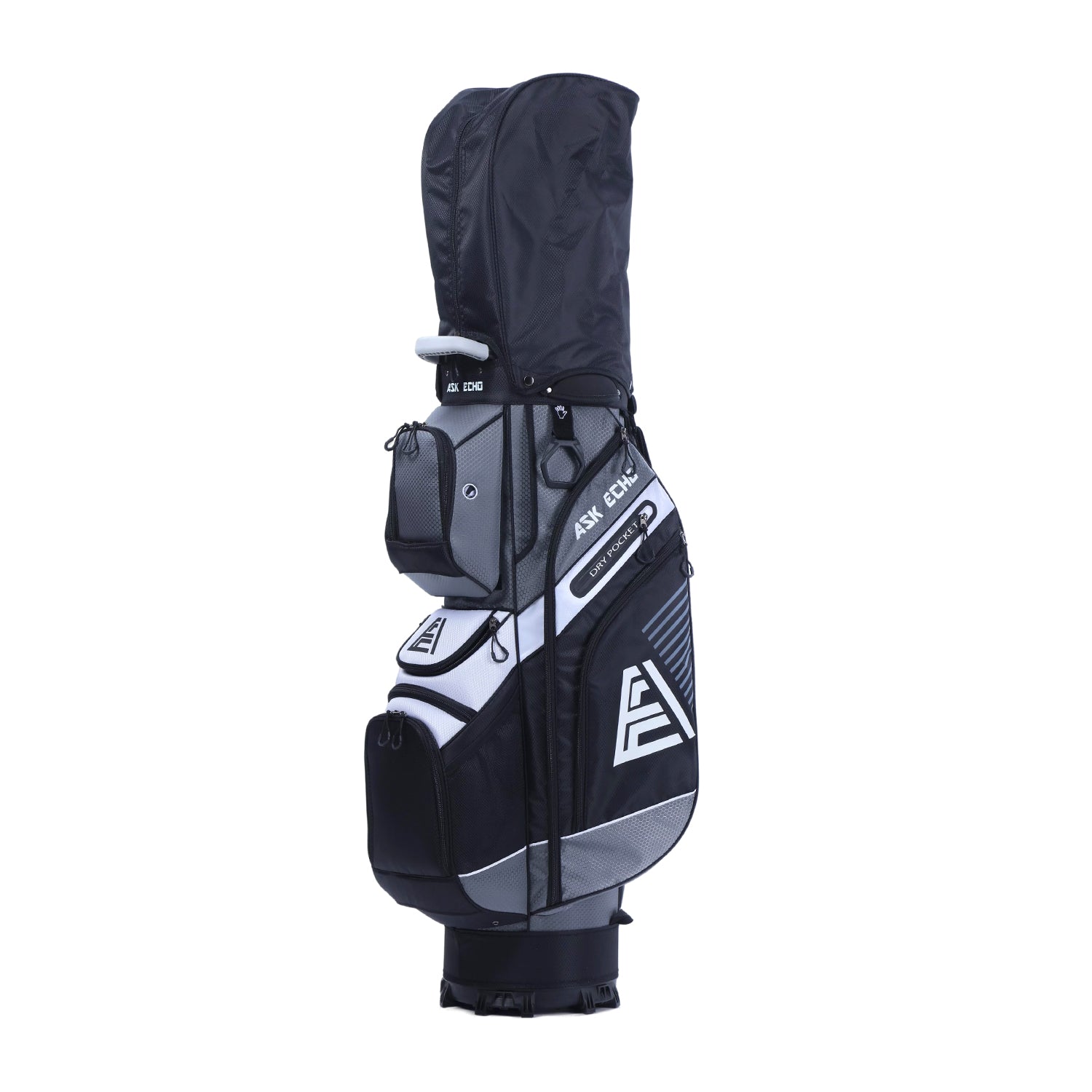 Ask Echo T-LOCK 2.0 14 Way Organizer Dividers Golf Soundless Cart Bag / Grey