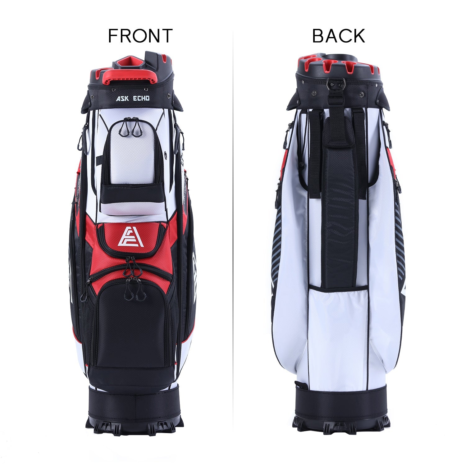 2Ask Echo T-LOCK 2.0 14 Way Organizer Dividers Golf Soundless Cart Bag / White2